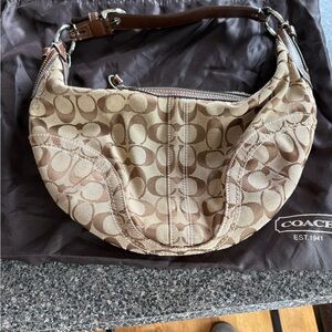 Coach Tan Signature Shoulder Bag